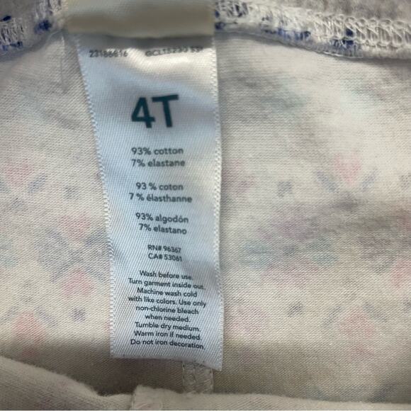 OshKosh B’Gosh Gray Leggings colorful printed design girls Size 4T - Picture 4 of 6